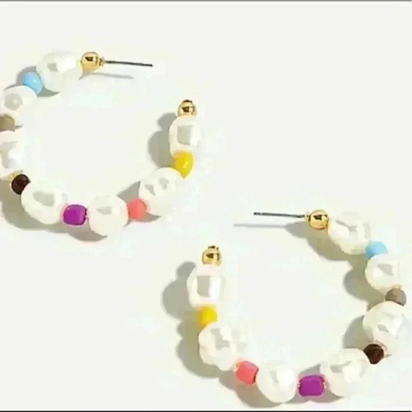 J crew Rainbow pop hoop earrings - Picture 1 of 5